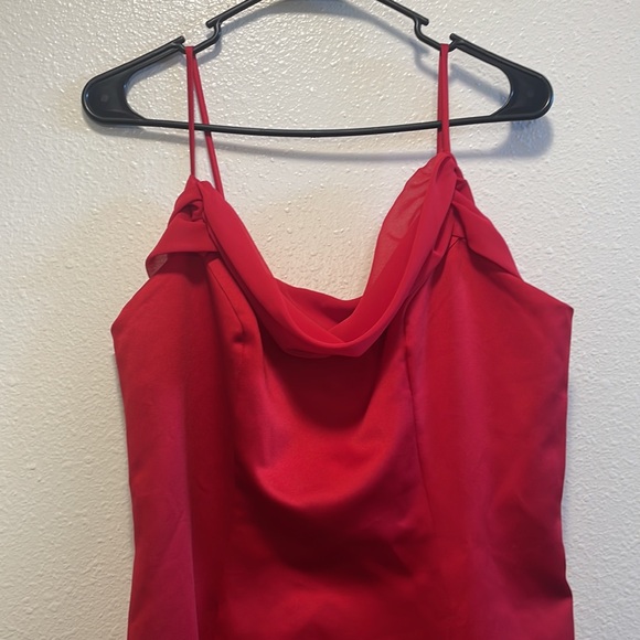 Alfred Angelo Cherry Red Bow Event Dress Vintage - Picture 2 of 7